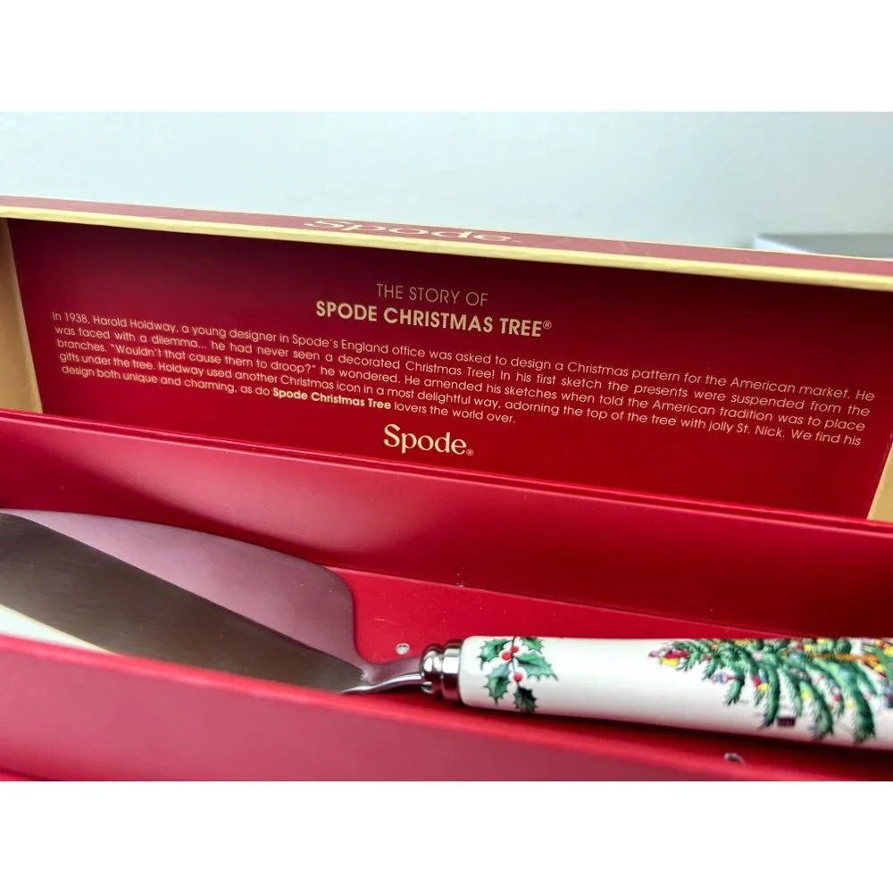 Spode Christmas Tree Cake Slicer Server 10.5